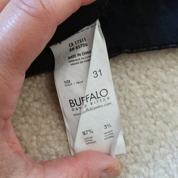 Size 31 buffalo poplin jeans black - Picture 3 of 3